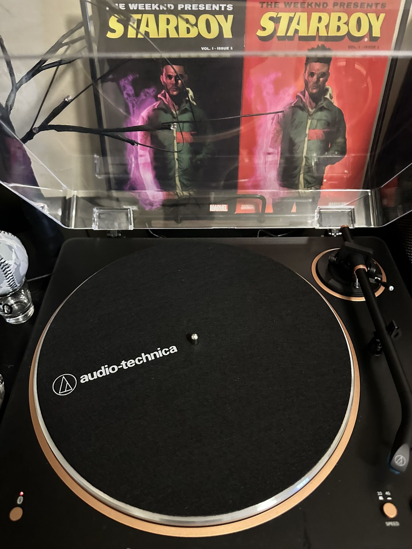 Audio-Technica AT-LP70XBT Fully Automatic Belt Drive Turntable With Speakers AT-SP3X
