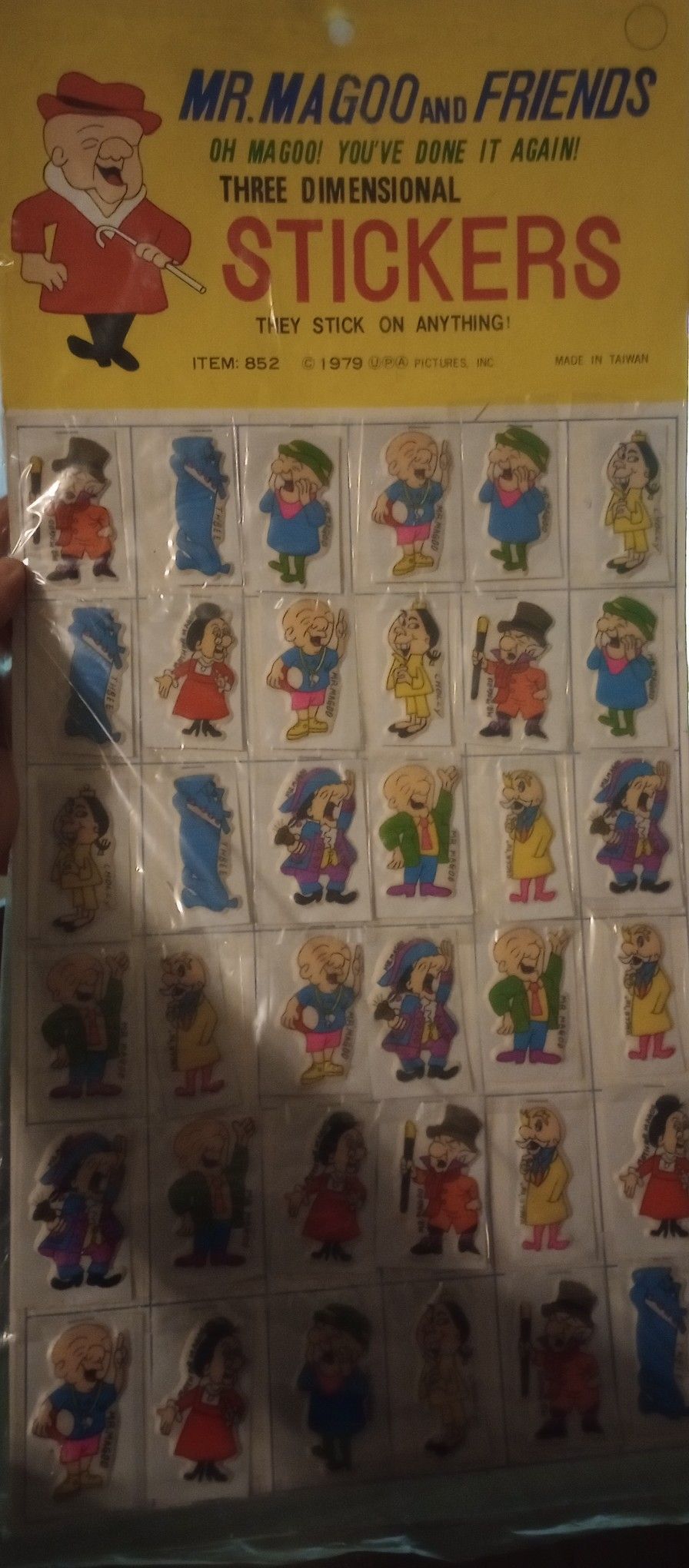 1979 Mr Magoo And Friends 3D Stickers