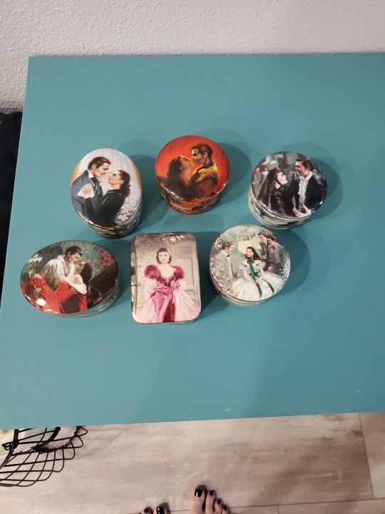 Vtg Gone With The Wind Music Boxes WL George 1991-92