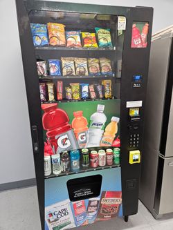 Vending route with machines and card readers.