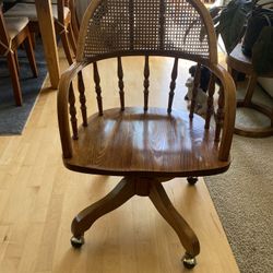 Beautiful Cane Banker Style Chair