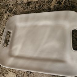 White Glass Tray. Approximately 18.5x13.5