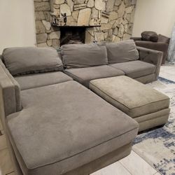 Grey sectional couch