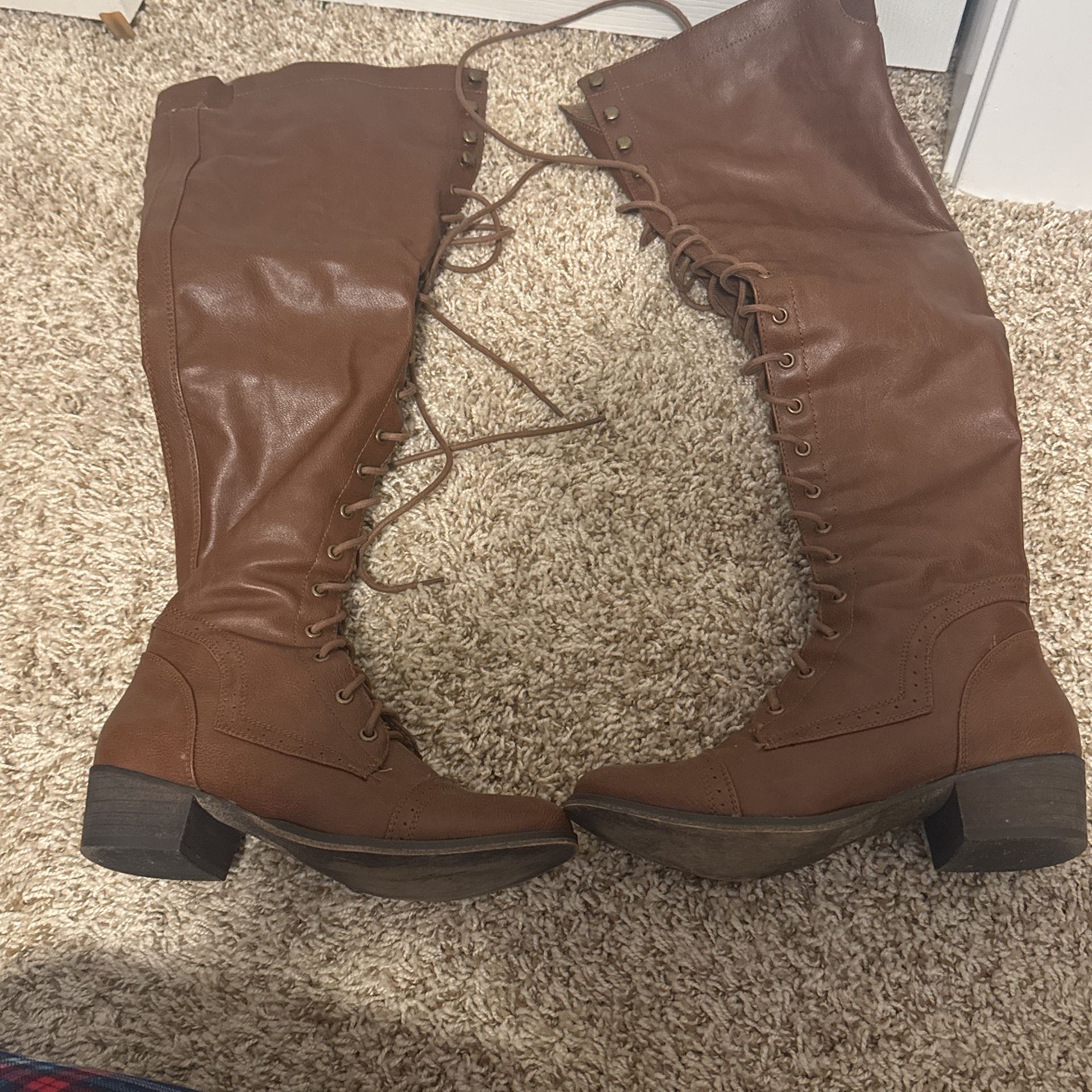 Brown Long Women Boots Size 8.5 Women