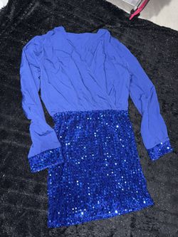 Blue Sparkling Short Dress