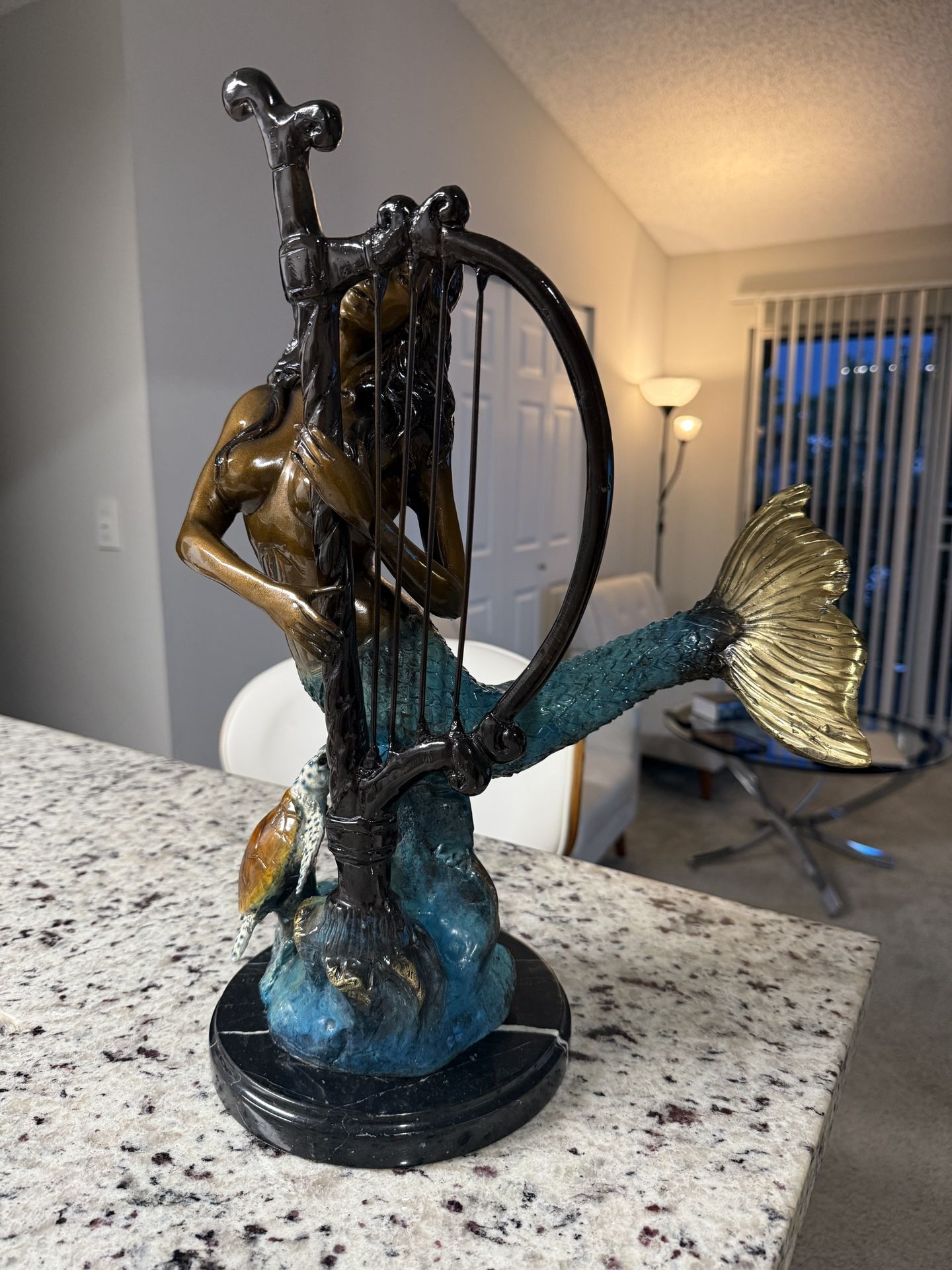Bronze Sculpture Finish Marinea Sea Siren Mermaid Figurehead Large Sculpture