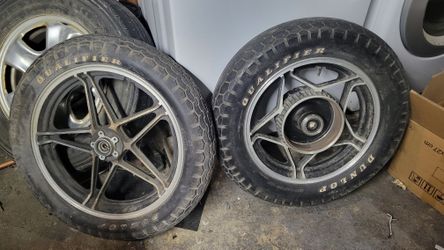 1982 Honda CB750C Front and Rear wheels