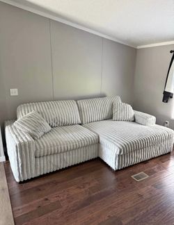 GREY CORDUROY 2 piece SECTIONAL 🛋️🩶🛋️