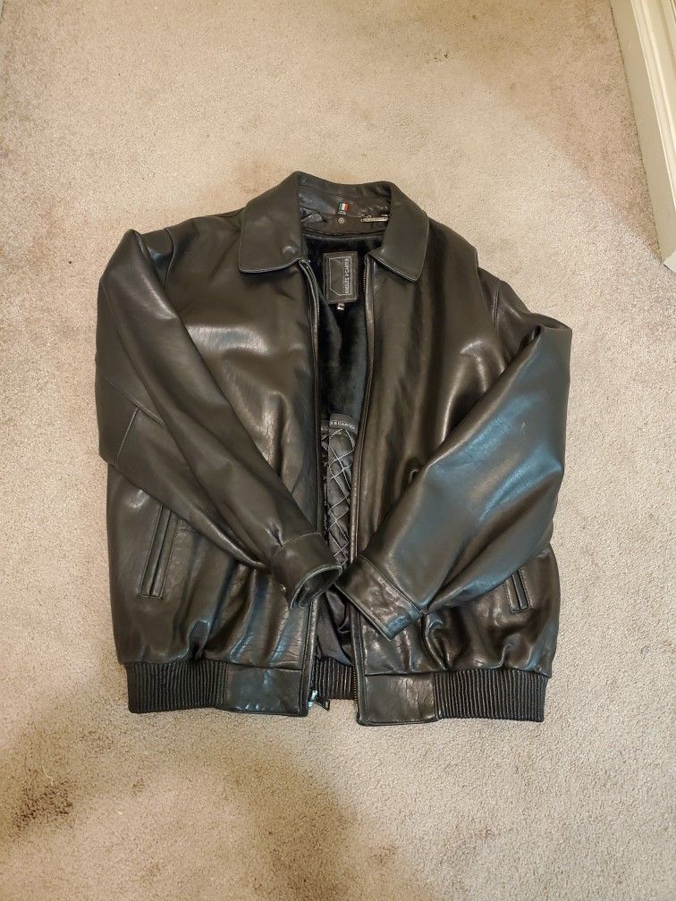 Black Leather Jacket  XXXL