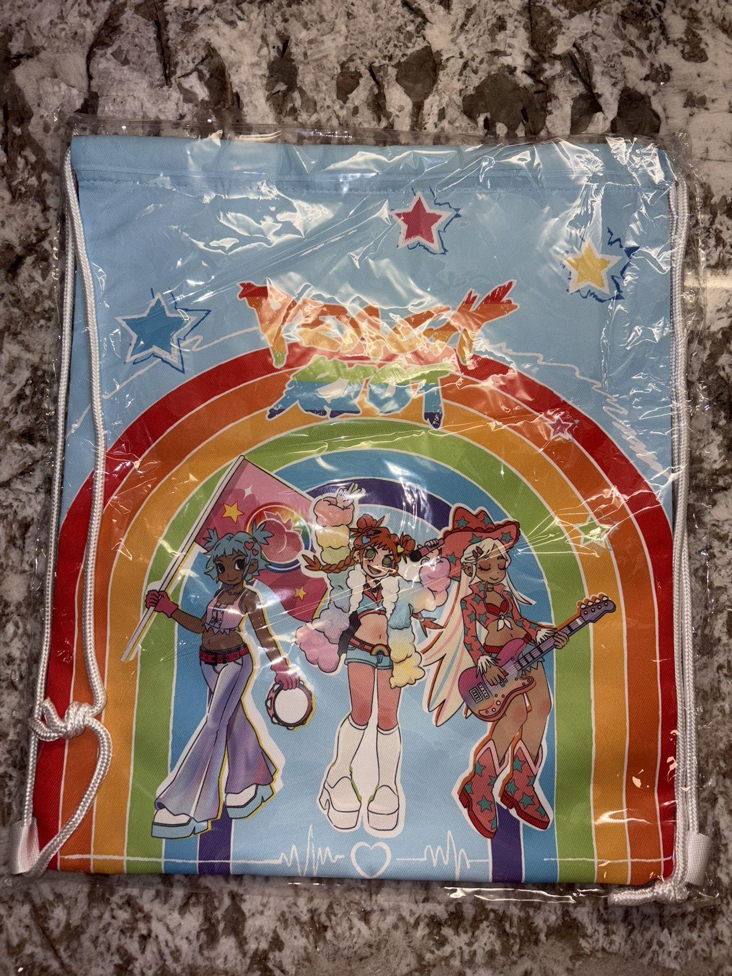 Pop Mart Peach Riot Drawstring Bag