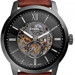 Fossil Men’s Stainless Steel and Leather Watch