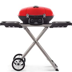Napoleon TravelQ Portable Propane Gas BBQ - PRO285X-BK - Includes Scissor Cart, Use For Tailgating, Camping, And Small Outdoor Spaces