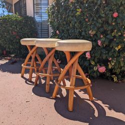 Paul Frankl Vintage Mid Century Modern Barstools 