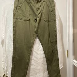 Skinny Fit Banana Republic 6/28 Pants Army Green