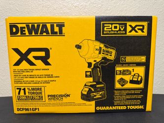 DEWALT DCF961GP1 20V MAX* XR BRUSHLESS CORDLESS 1/2 " HIGH TORQUE IMPACT WRENCH WITH HOG RING ANVIL KIT