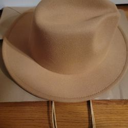 Brown And Maroon Fedora Hat