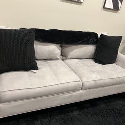 Matching Light Gray Loveseat & Sofa Set - Excellent Condition!