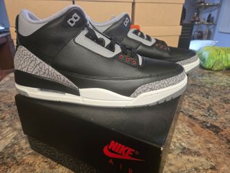 Air Jordan 3 Black Cement Sneakers and white pair 2 Pairs