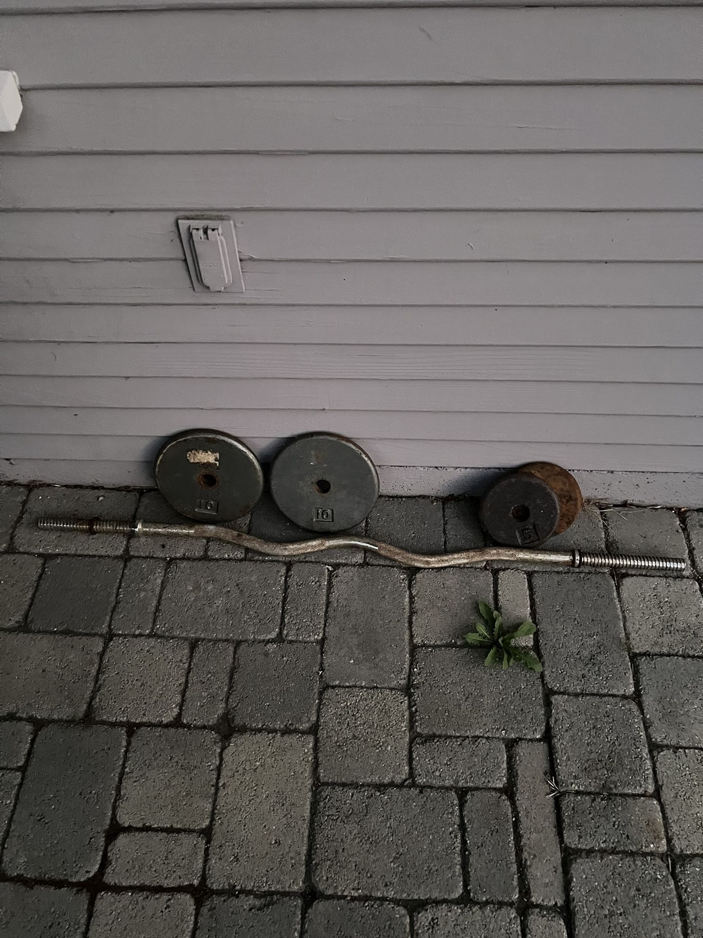Curl Bar And Weights