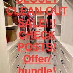 TONS OF CLOTHES AND MORE FOR SALE! 