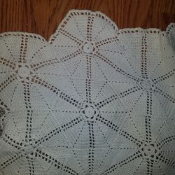 Beautiful crocheted bedspread