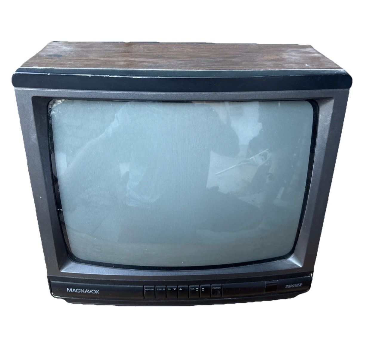 Vintage Magnavox RR1337-W101 Color CRT TV Gaming Wood Grain No Remote Tested