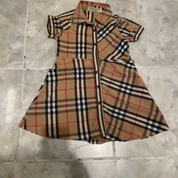 Authentic BURBERRY Girl Dress Nova Check Child London Kid SZ 110 CM 4-5 YRS