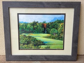 Framed Golf Course Art