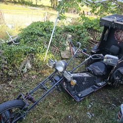 2019 Rat Rod Specialized Custom Trike Chopper Or Whatever you want to build it into. The wood part isn't permanent. You can remove that easily. 1600cc