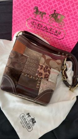 Coach multicolor, patchwork tote purse- dust bag- box