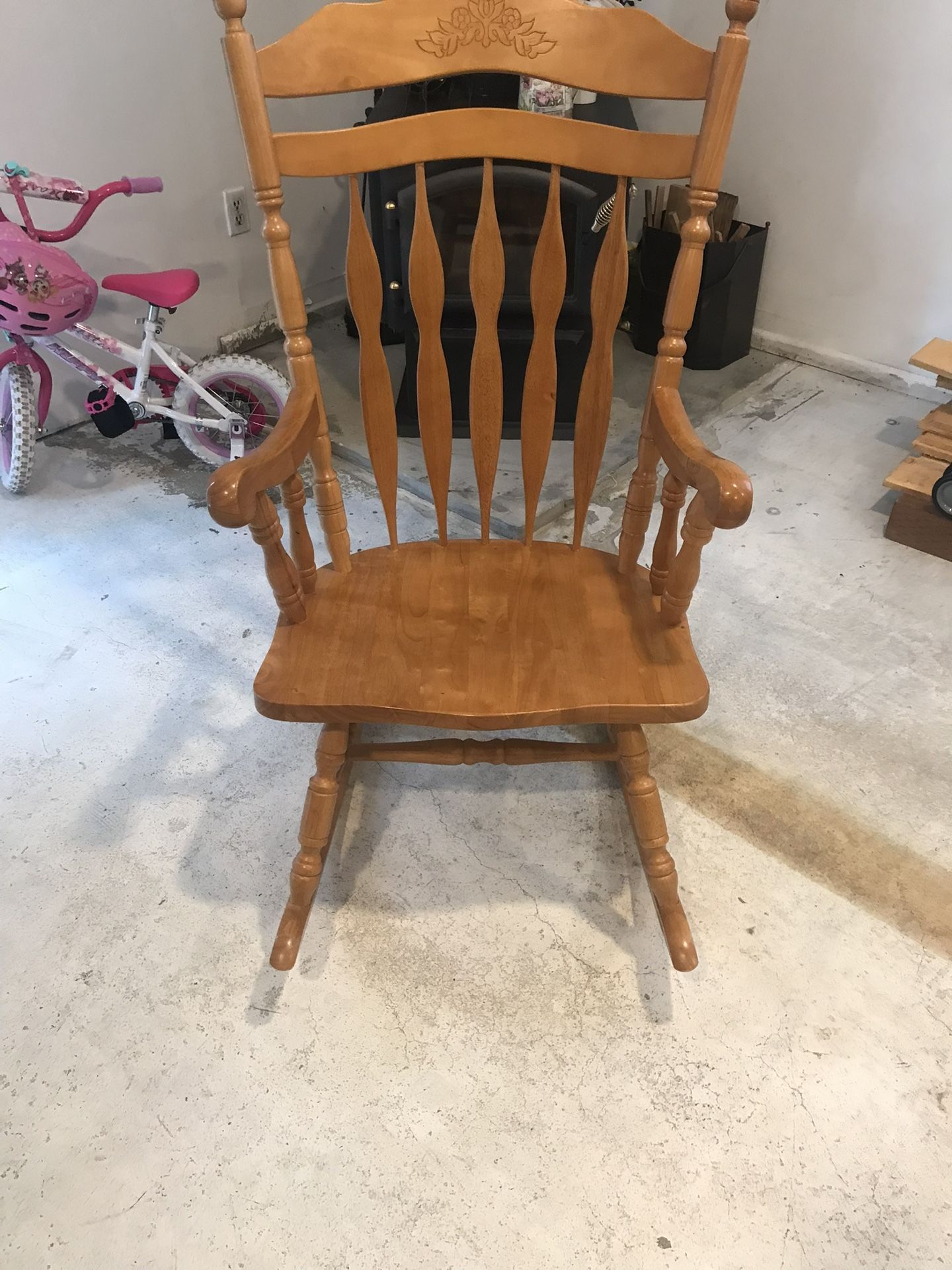 Wood rocking chair