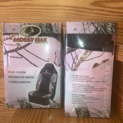 Two pink Camo Bucket Seat Covers