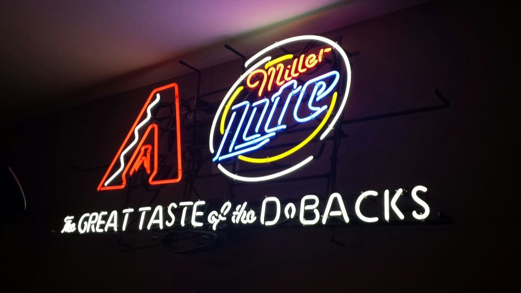 Arizona diamondbacks / Miller lite neon sign