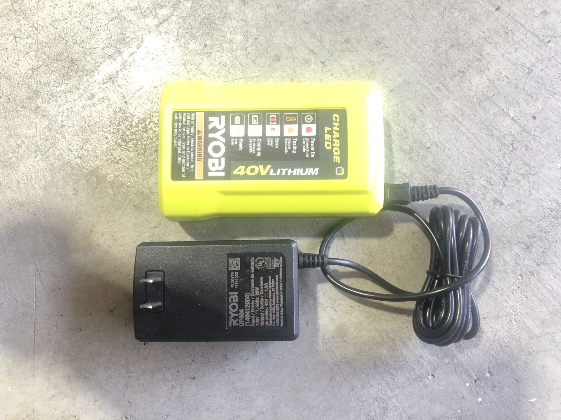 Ryobi 40V Lithium battery Charger for Power tools