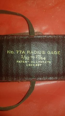 No.77a radius gage