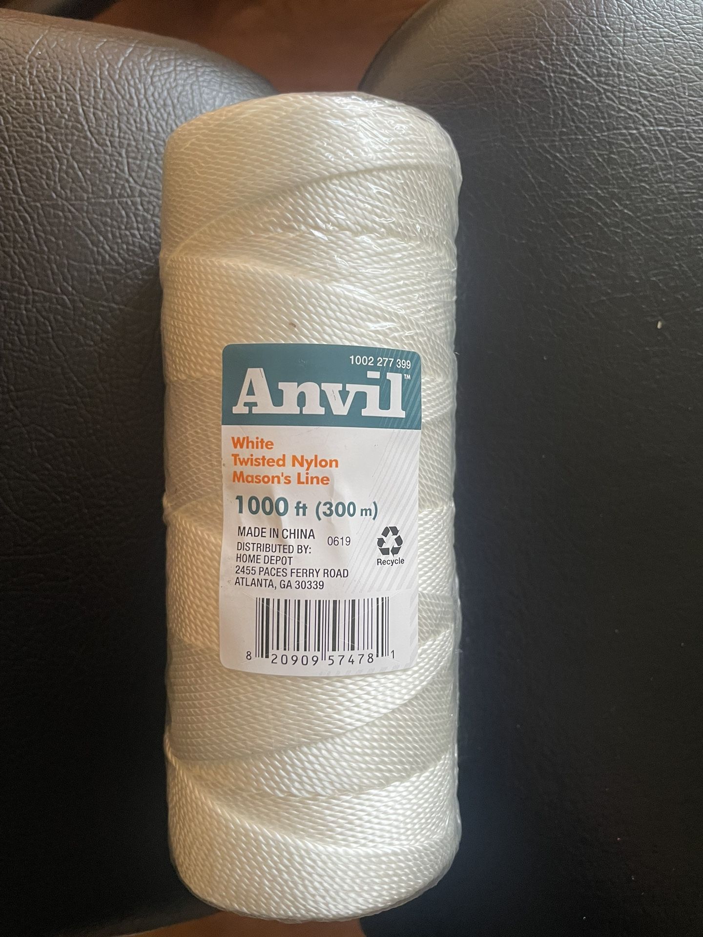 Anvil 1000 ft. White Twisted Nylon Mason's Line 57478 - The Home Depot