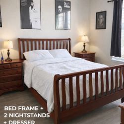 Real Wood Bedroom Set (Queen)
