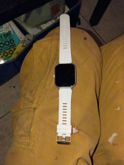 Android Smart Watch with White Silicone