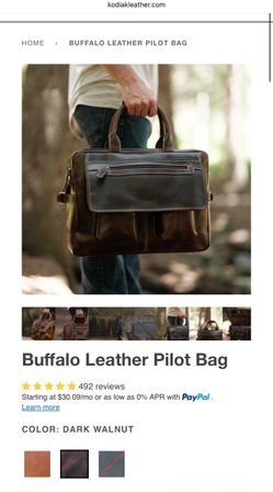Kodiak Buffalo Leather Pilot Bag