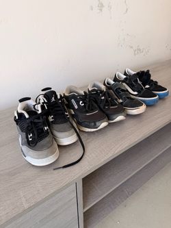 3 Pairs Kids Sneakers Jordan , Reebok & Vans