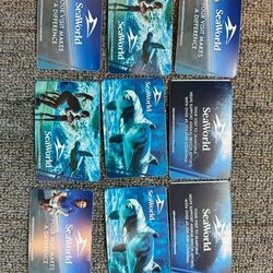 For sale 9 general admission passes to sea world. An emergency came up and couldn't get a refund...so our loss is your gain. They expire in 1 year 03/