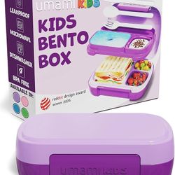 All-in-1 Bento Box for Kids, Ice-pack & Utensils Included, 100% Leakproof Lunch Box Kids, BPA free and safe