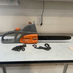 Remington 3 1/2 Hp Corded  16" Chainsaw With Two Sharpened Chains