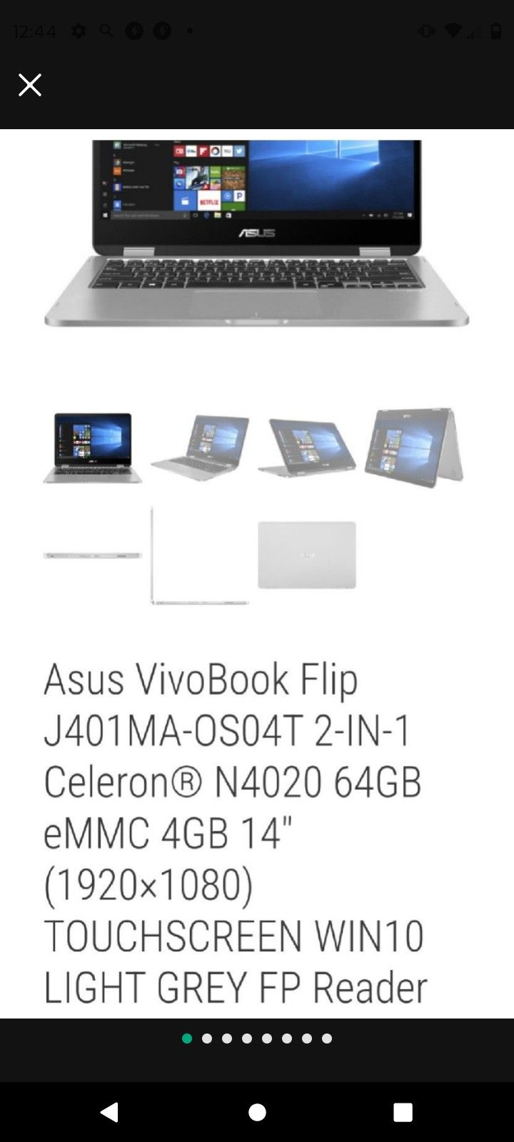 Asus Touchscreen $230 NEW! 2 - in 1 Flip