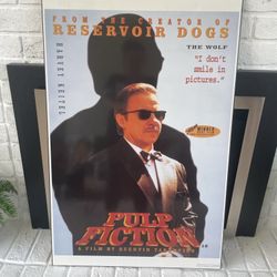 Pulp Fiction Movie Poster In Solid Borderless Frame