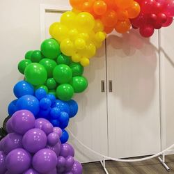 Rainbow Balloon, JOGAMS 126 Pack Colorful Balloon Garland, 5/12/18 Inch Assorted Color Balloons