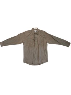 Perry Ellis Brown Button-Up Shirt – Size 15 1/2 (32-33)
