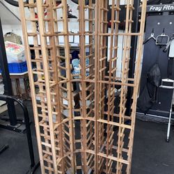 Curved Corner 7 Column Wine Rack Storage 140 bottles max