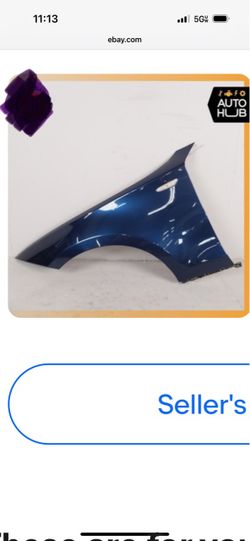 08-13 BMW E88 128i 135i Fender Front Left Driver Side Blue OEM 89k08
