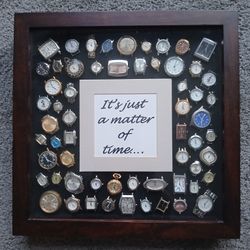 Hand Crafted Framed  Wristwatch Curio 